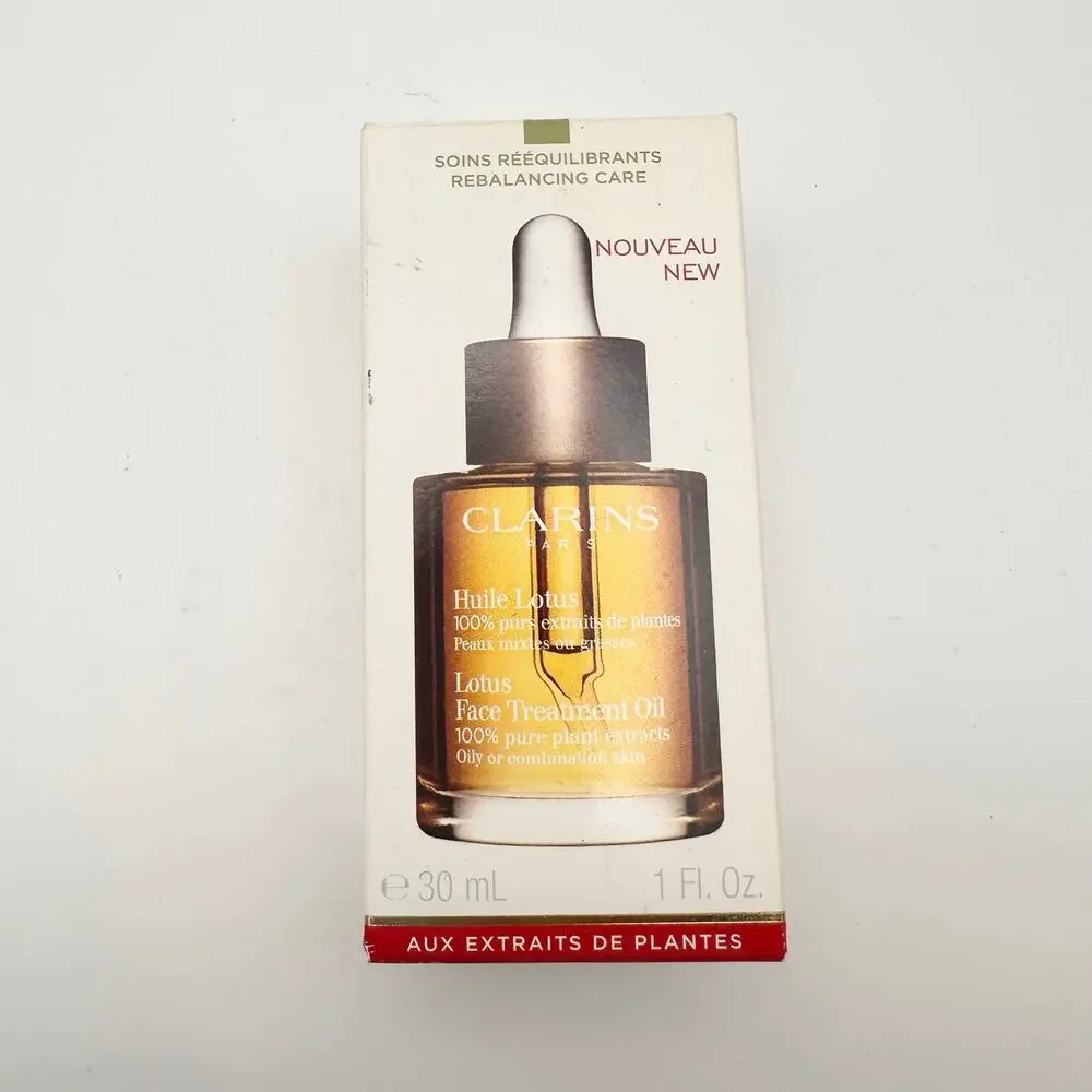 Clarins NIB Sealed Lotus Face Treatment Oil 30ml 1 fl oz